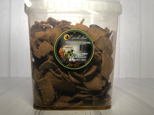 Деревенские гренки со вкусом Сметаны и Лука (Сурские): Ведро Ржаные гренки с малосольным огурчиком