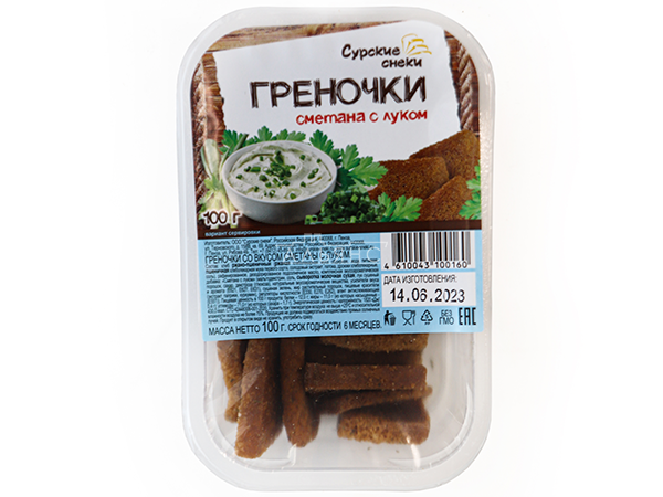 Сурские гренки Сметана с луком (100 гр) в Балаково