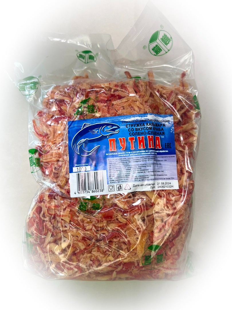 Кальмар стружка со вкусом краба "Розовая" (ПУТИНА) в Балаково